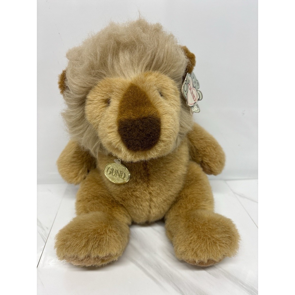 Vintage Gund Lion Plush Stuffed Animal‎ 1988 Casey the Lion Retired 10" NWT